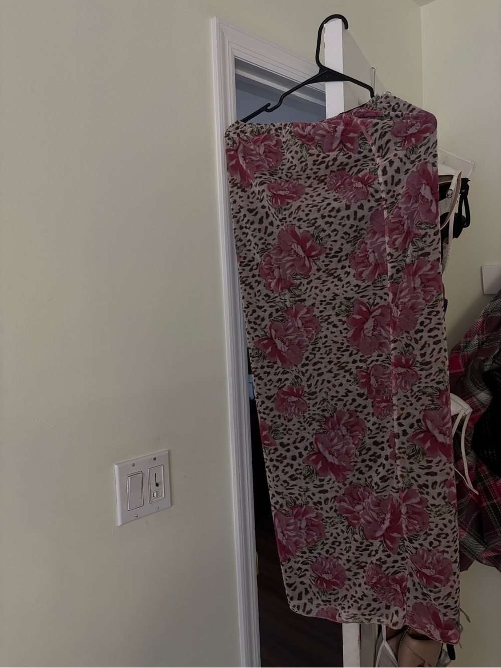 Princess Polly Pink and Beige Floral Leopard Maxi Skirt